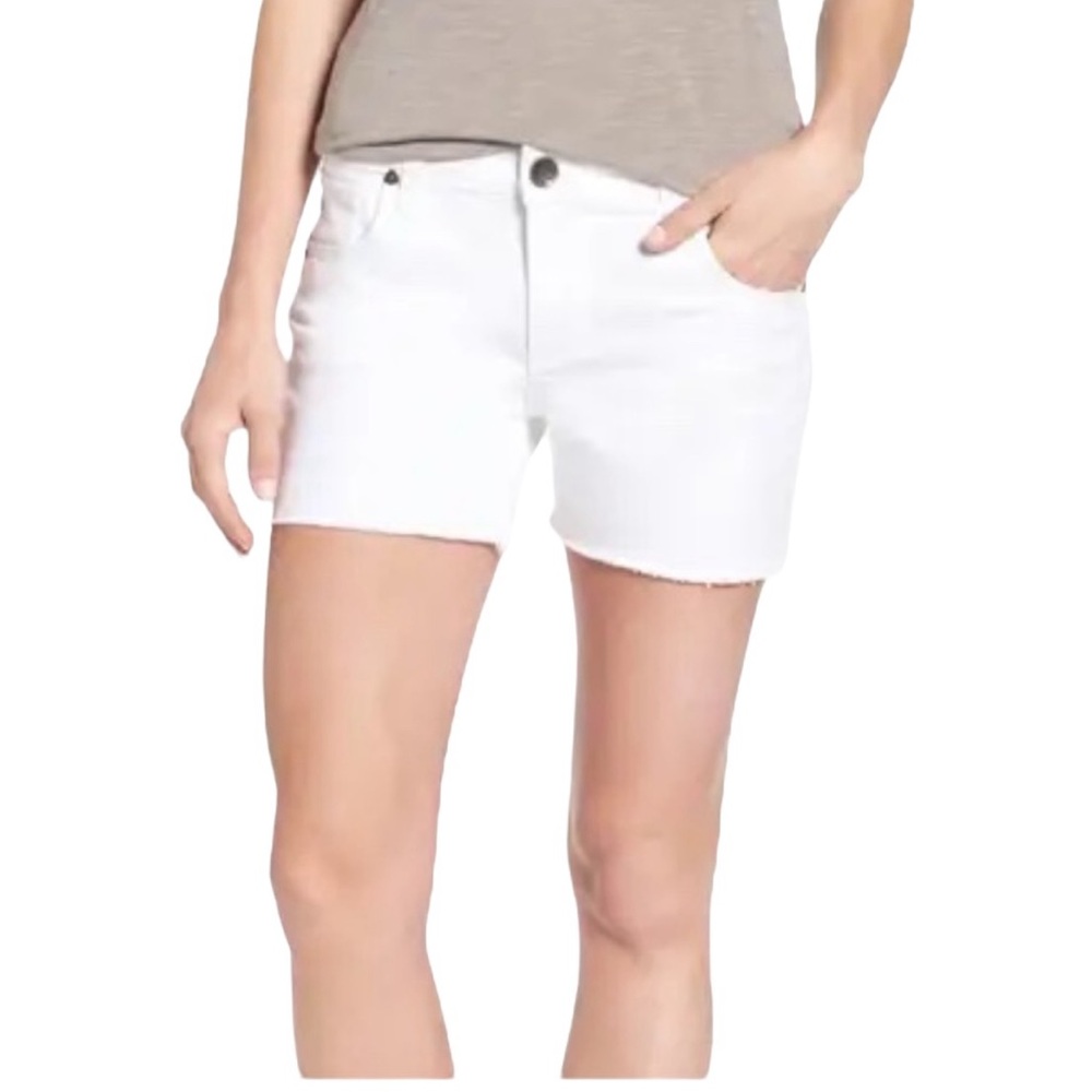 EUC Kut from the Kloth Gidget Fray Hem Denim Shorts Size 12